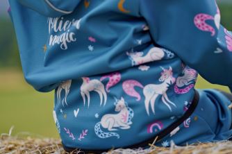 Kids Softshell Jacket, UNICORNS, Teal (14)