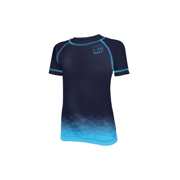 Kids Functional Short Sleeve T-shirt, MOSAIC, blue/dark