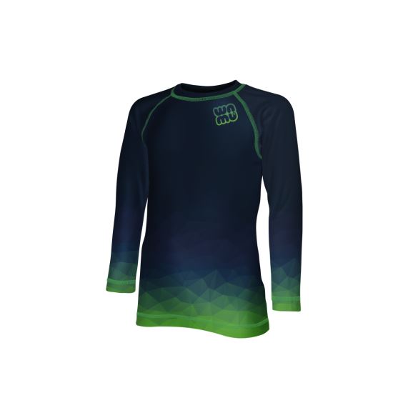 Kinder funktionelles langärmeliges T-shirt, MOSAIC, green/dark,