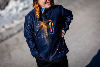 Kids Fleece Sweatshirt, RAINBOW CAT (6)