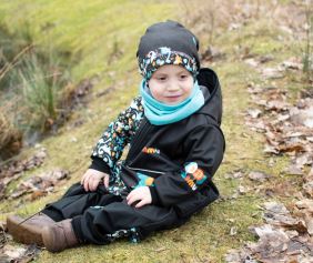 Kinder Softshellanzug, DINOS, Dark Brown (7)