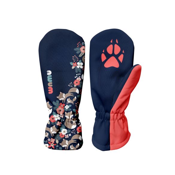 Kinder Softshell Handschuhe, FOXES, Dark Blue