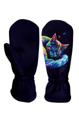 Kids Softshell Mittens, RAINBOW CAT (1)