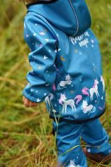 Kids Softshell Trousers, UNICORNS, Teal (8)
