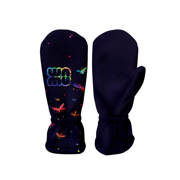 Kids Softshell Mittens, RAINBOW CAT