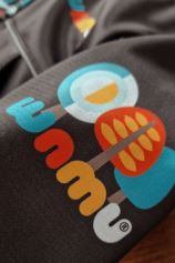 Kids Softshell Overall, DINOS, Dark Brown (18)