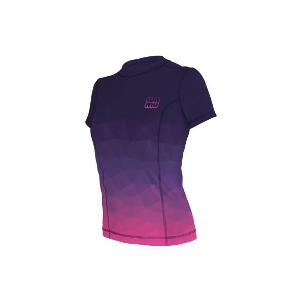 Ladies Functional Long Sleeve T-shirt, MOSAIC, purple/dark