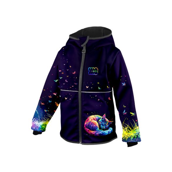 Kids Softshell Jacket, RAINBOW CAT