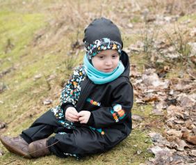 Kinder Softshellanzug, DINOS, Dark Brown (6)