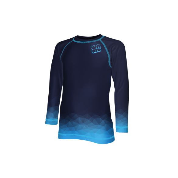 Kids Functional Long Sleeve T-shirt, MOSAIC, blue/dark