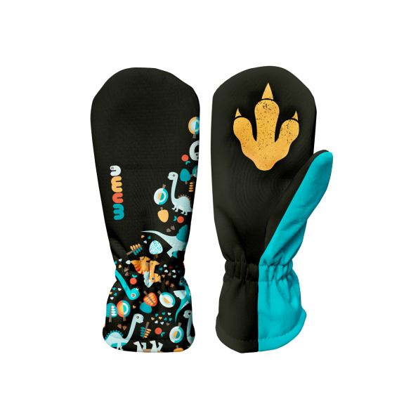 Kinder Softshell Handschuhe, DINOS, Dark Brown