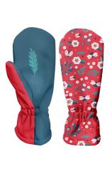 Kids Softshell Mittens, LADYBIRDS, Red (1)